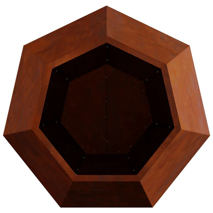 Planter 2 pcs Rusty 75 x 75 x 60 cm Weathering Steel