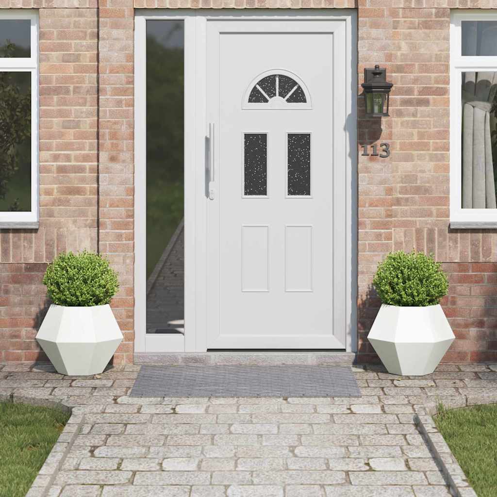 Planter 2 pcs White 50 x 50 x 40 cm Steel