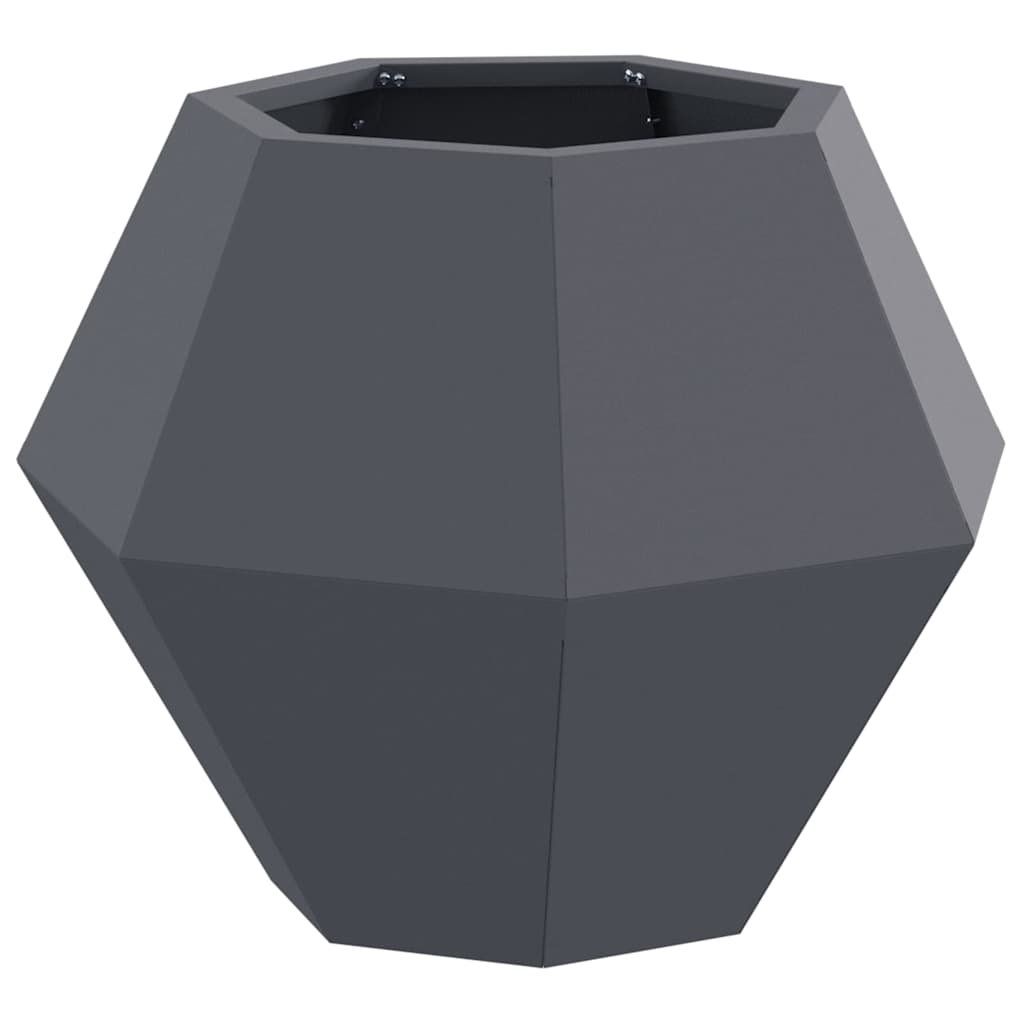 Planter 2 pcs Anthracite 50 x 50 x 40 cm Steel