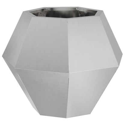 Planter 2 pcs Silver 50 x 50 x 40 cm Stainless Steel