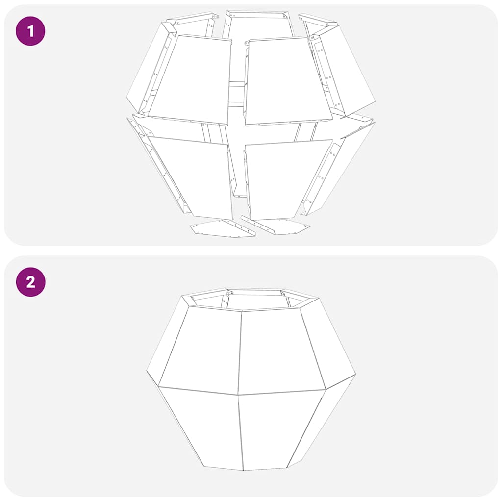 Planter Silver 50 x 50 x 40 cm Galvanised Steel