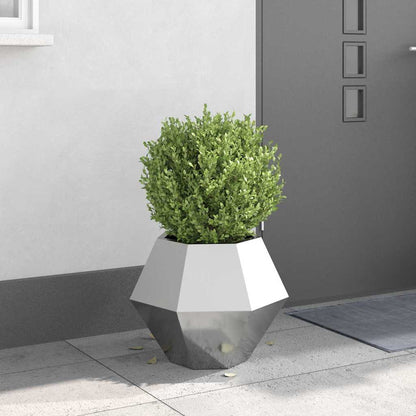 Planter Silver 50 x 50 x 40 cm Galvanised Steel