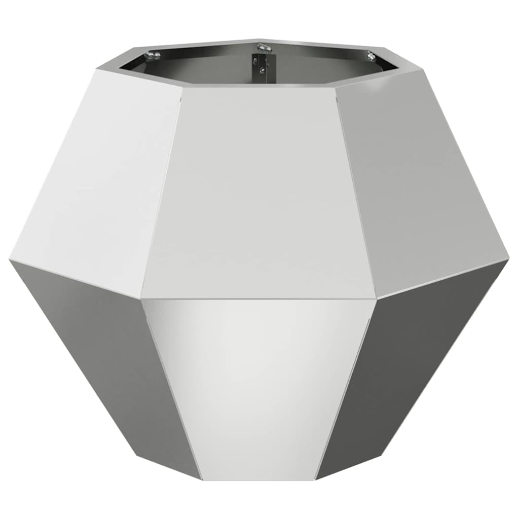 Planter 2 pcs Silver 50 x 50 x 40 cm Galvanised Steel