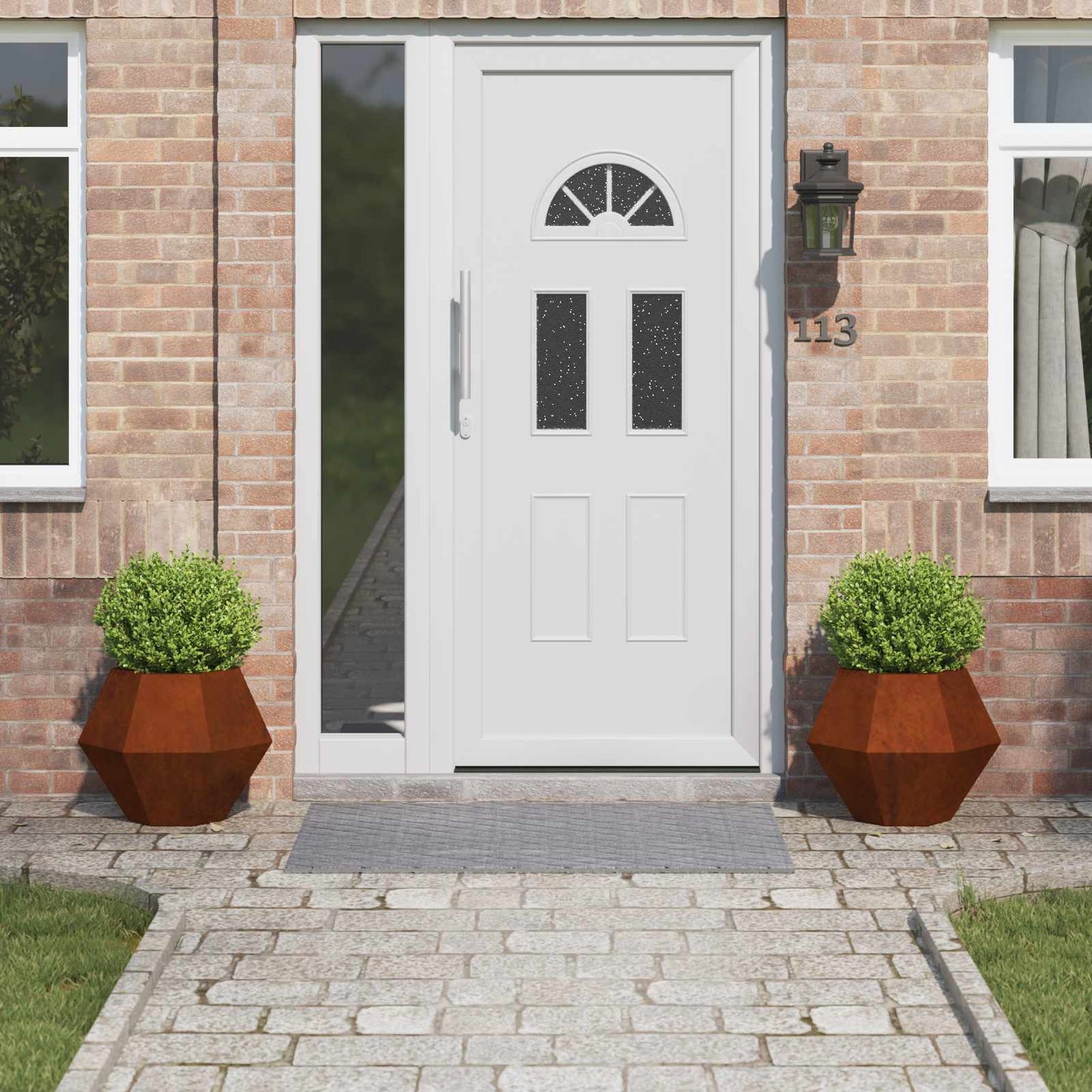 Planter 2 pcs Rusty 50 x 50 x 40 cm Weathering Steel