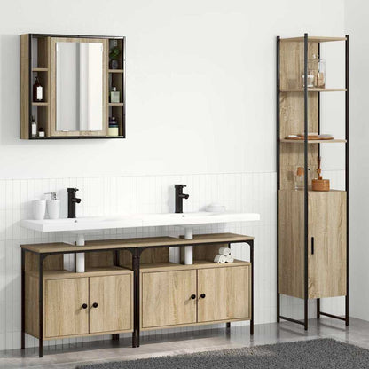 Bathroom Furniture Set 4 pcs Sonoma Oak Engineered Wood