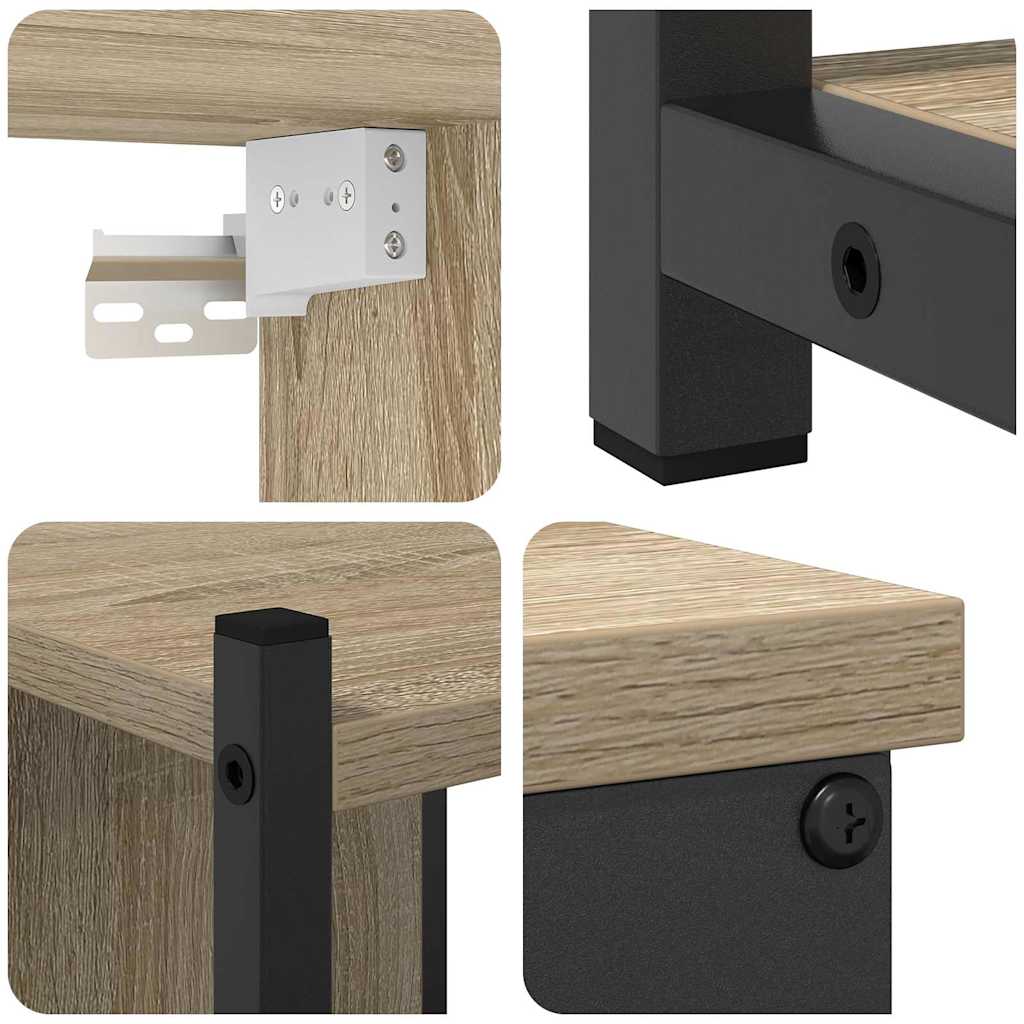 Bathroom Furniture Set 4 pcs Sonoma Oak Engineered Wood