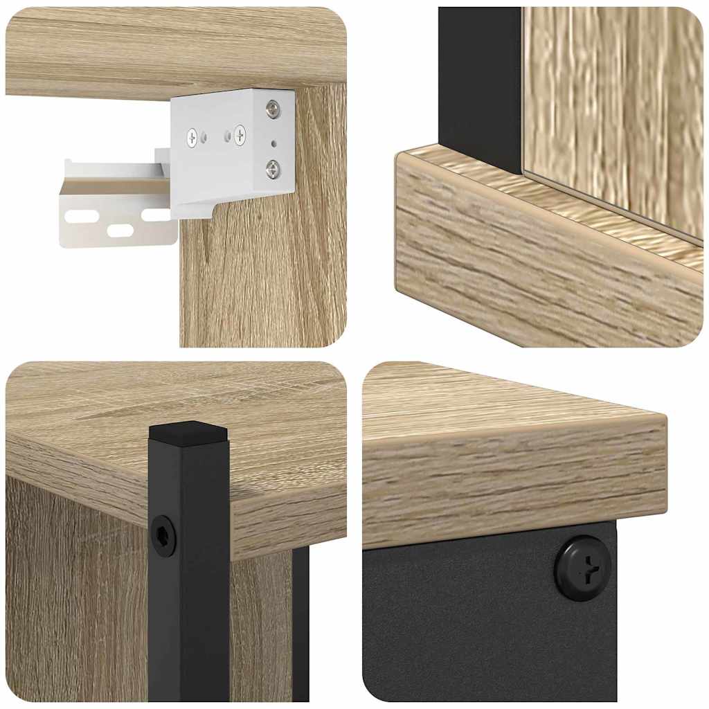 Bathroom Furniture Set 4 pcs Sonoma Oak Engineered Wood