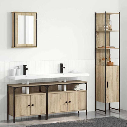 Bathroom Furniture Set 4 pcs Sonoma Oak Engineered Wood