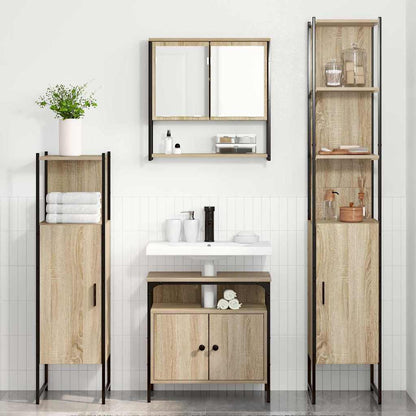 Bathroom Furniture Set 4 pcs Sonoma Oak Engineered Wood