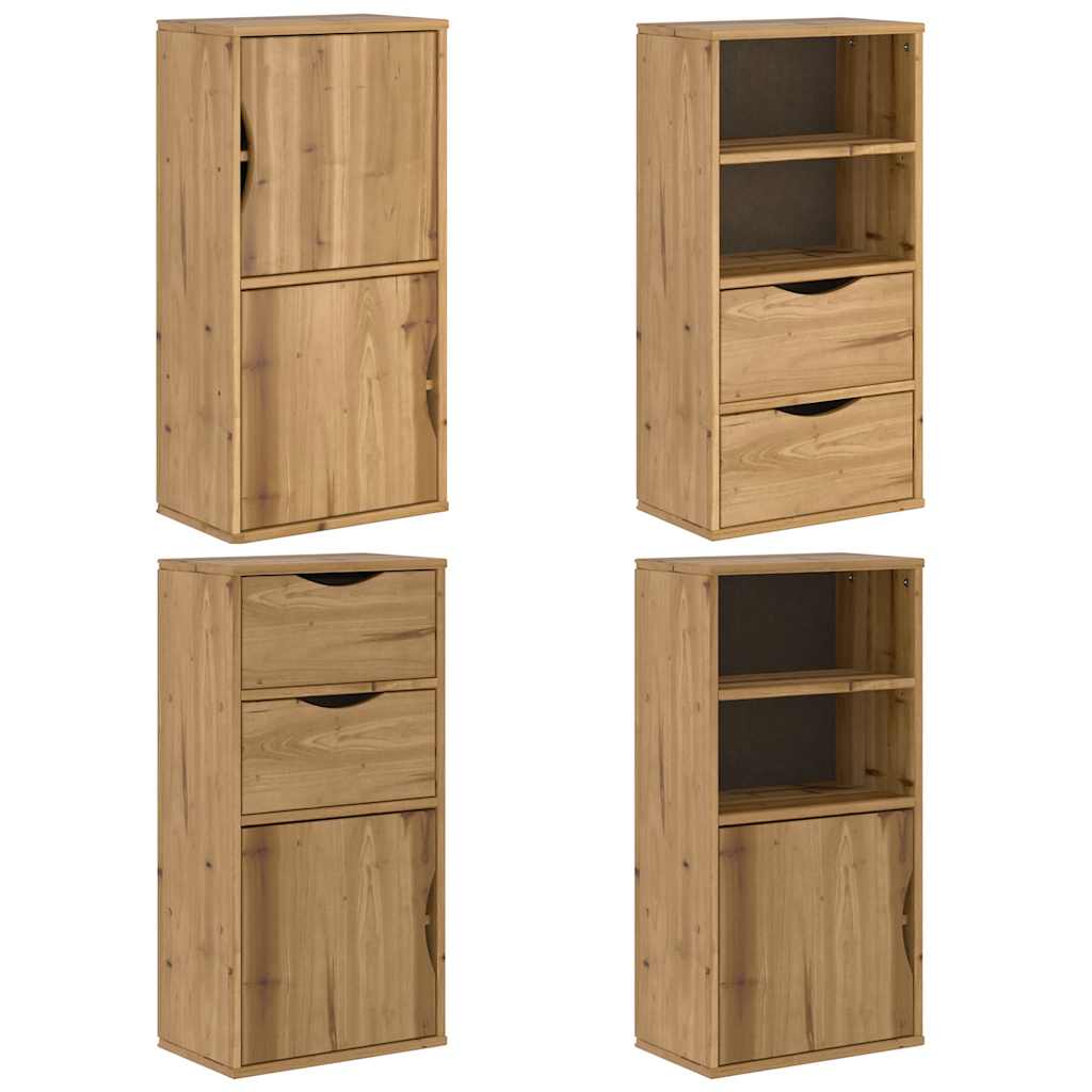 Side Cabinets 4 pcs "ODDA" 40x24x79 cm Solid Wood Pine