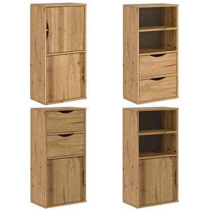 Side Cabinets 4 pcs "ODDA" 40x24x79 cm Solid Wood Pine