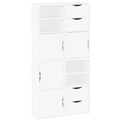 Side Cabinets 4 pcs "ODDA" White 40x24x79 cm Solid Wood Pine