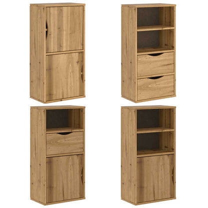 Side Cabinets 4 pcs "ODDA" 40x24x79 cm Solid Wood Pine
