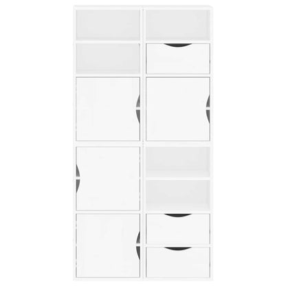 Side Cabinets 4 pcs "ODDA" White 40x24x79 cm Solid Wood Pine
