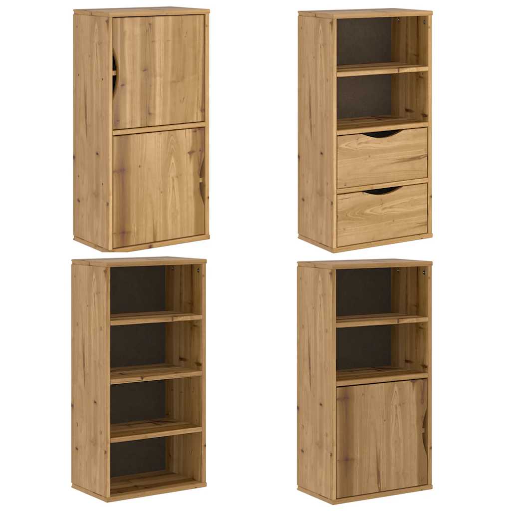 Side Cabinets 4 pcs "ODDA" 40x24x79 cm Solid Wood Pine