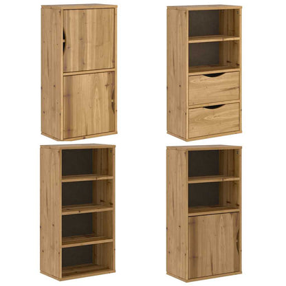 Side Cabinets 4 pcs "ODDA" 40x24x79 cm Solid Wood Pine