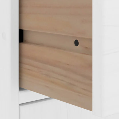 Side Cabinets 4 pcs "ODDA" White 40x24x79 cm Solid Wood Pine