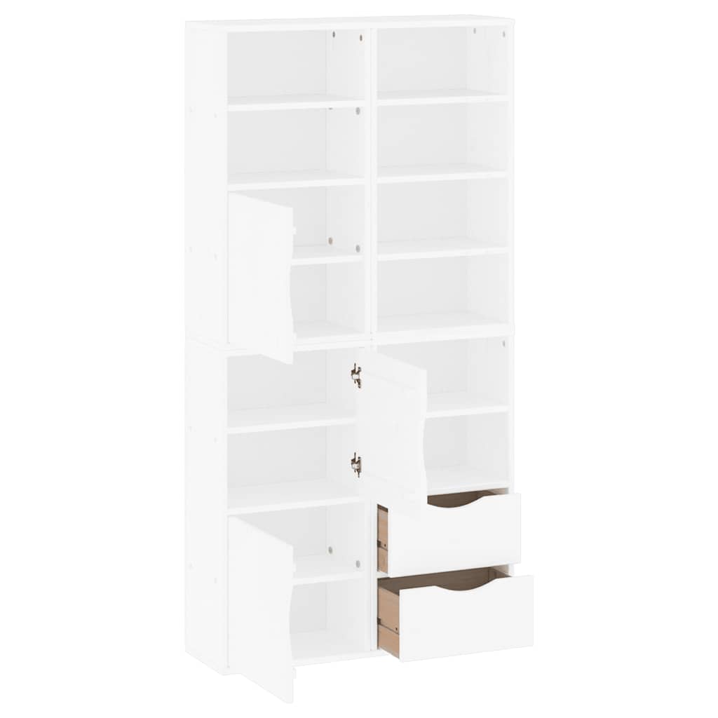 Side Cabinets 4 pcs "ODDA" White 40x24x79 cm Solid Wood Pine