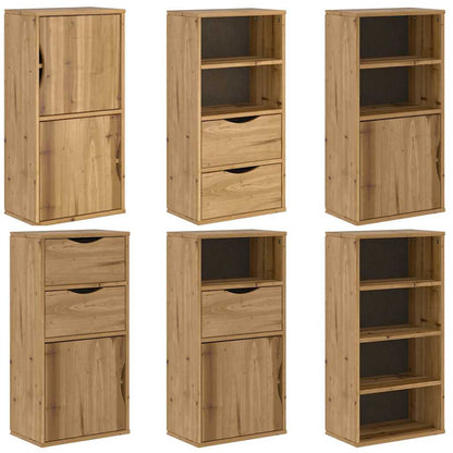 Side Cabinets 6 pcs "ODDA" 40x24x79 cm Solid Wood Pine