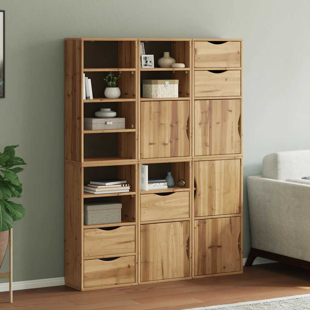 Side Cabinets 6 pcs "ODDA" 40x24x79 cm Solid Wood Pine