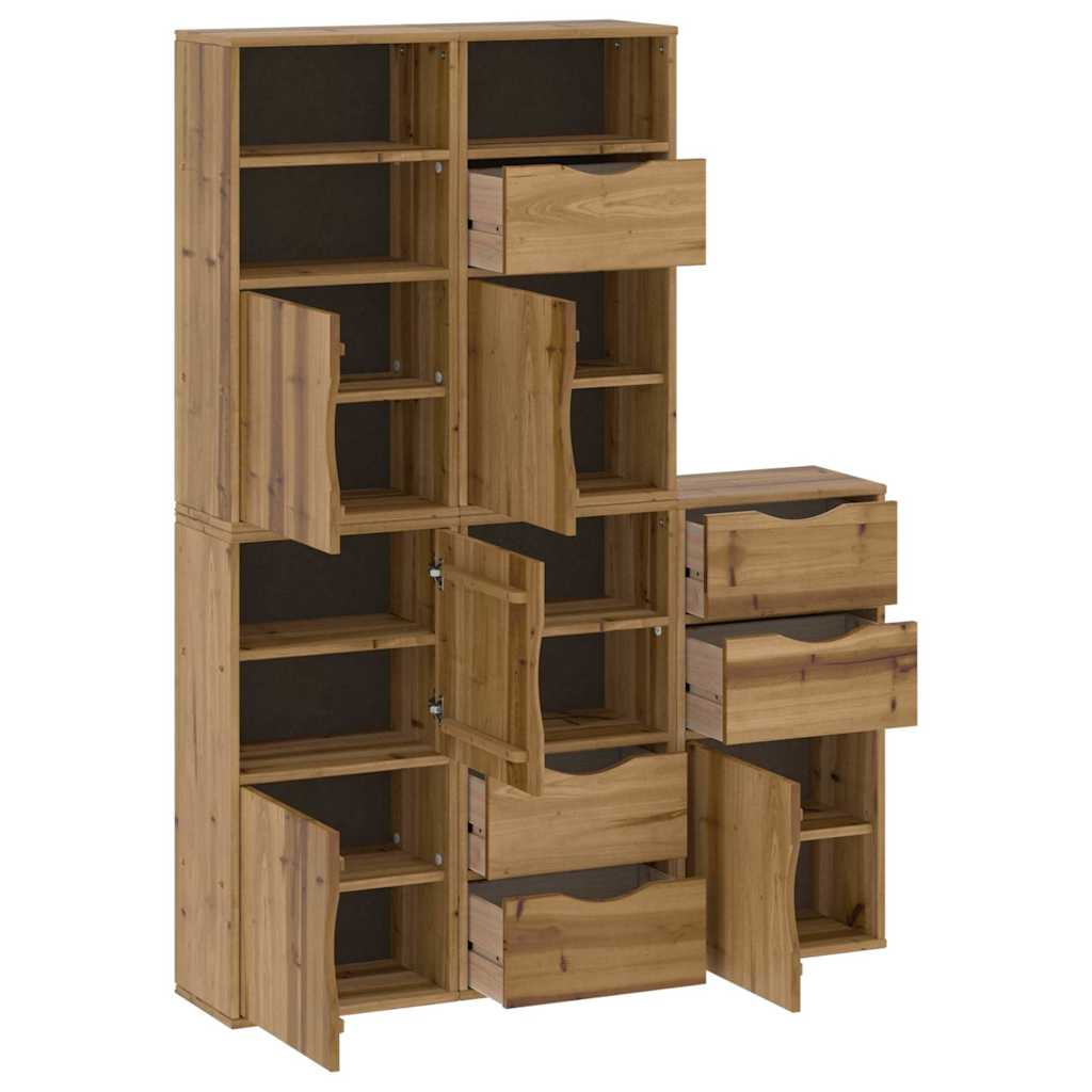 Side Cabinets 5 pcs "ODDA" 40x24x79 cm Solid Wood Pine