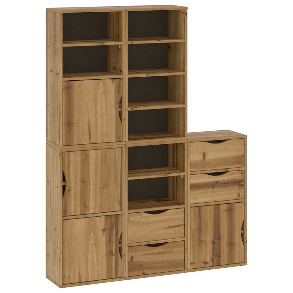 Side Cabinets 5 pcs "ODDA" 40x24x79 cm Solid Wood Pine