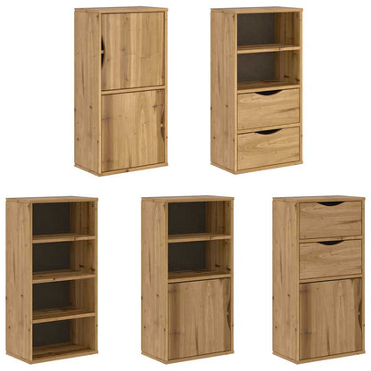 Side Cabinets 5 pcs "ODDA" 40x24x79 cm Solid Wood Pine