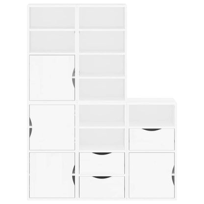 Side Cabinets 5 pcs "ODDA" White 40x24x79 cm Solid Wood Pine