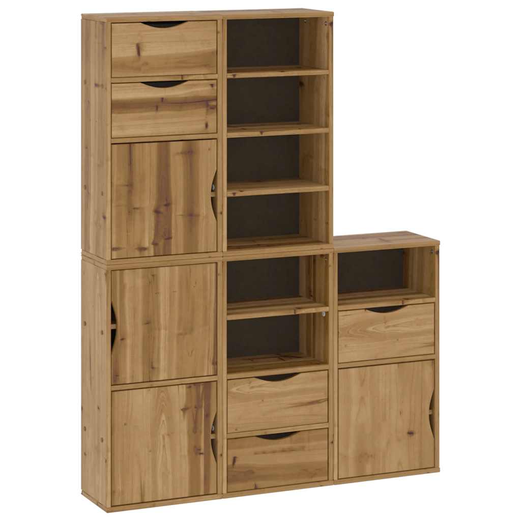 Side Cabinets 5 pcs "ODDA" 40x24x79 cm Solid Wood Pine