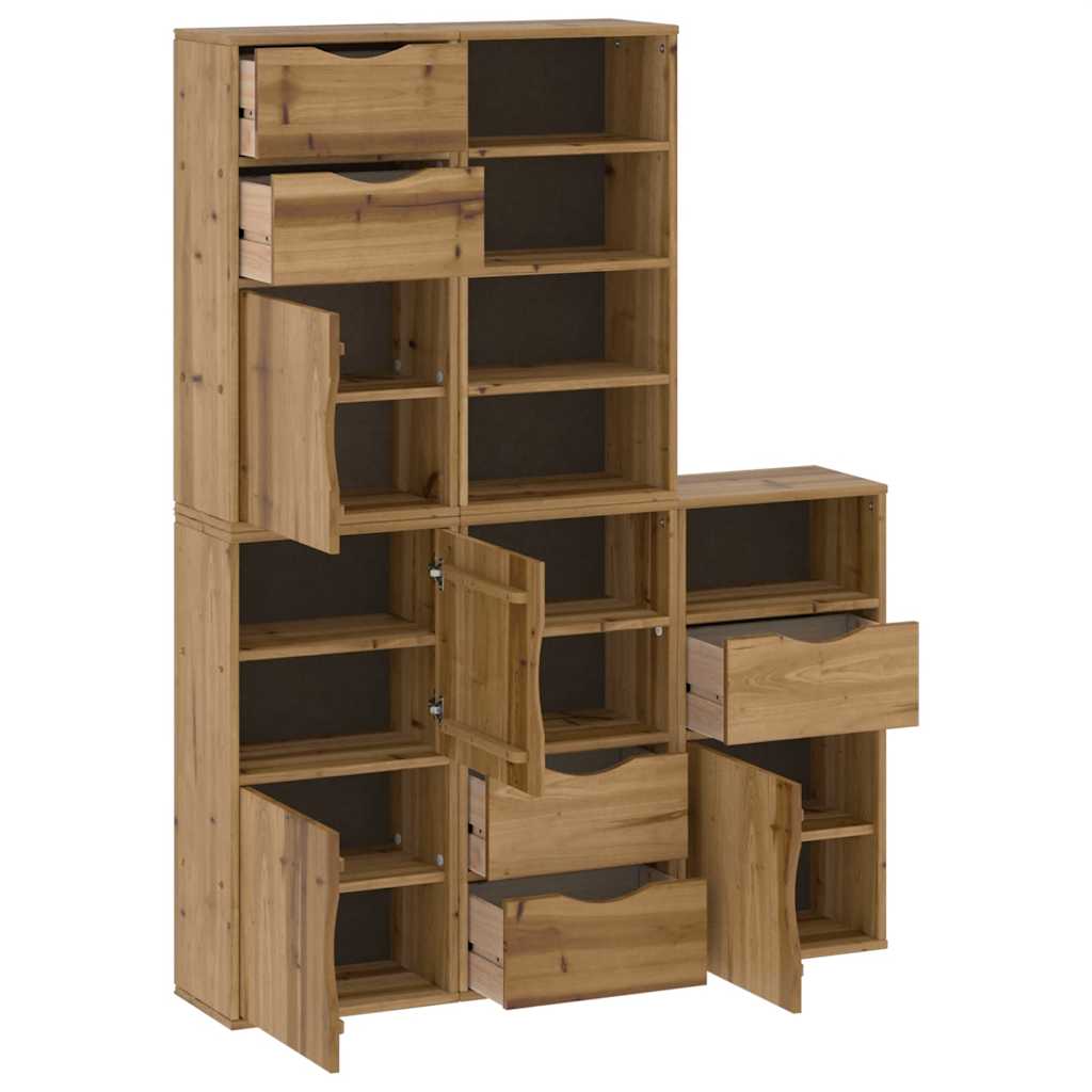 Side Cabinets 5 pcs "ODDA" 40x24x79 cm Solid Wood Pine