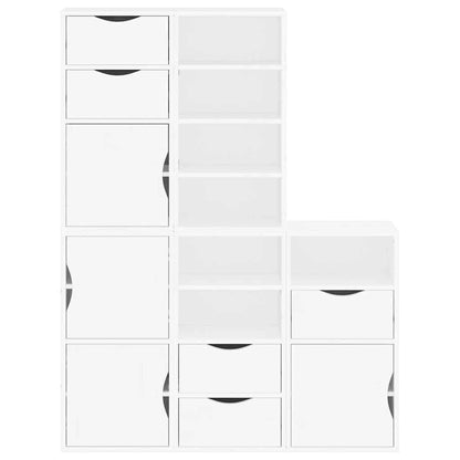 Side Cabinets 5 pcs "ODDA" White 40x24x79 cm Solid Wood Pine