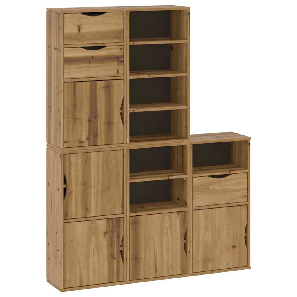Side Cabinets 5 pcs "ODDA" 40x24x79 cm Solid Wood Pine