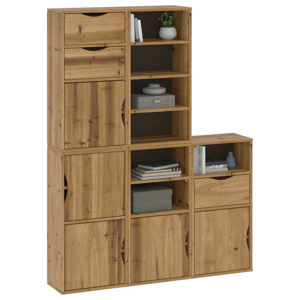 Side Cabinets 5 pcs "ODDA" 40x24x79 cm Solid Wood Pine
