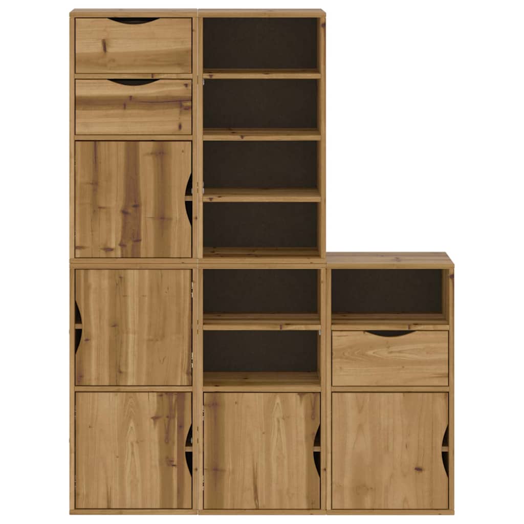 Side Cabinets 5 pcs "ODDA" 40x24x79 cm Solid Wood Pine