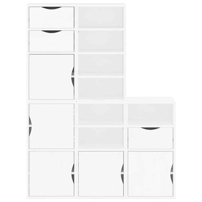 Side Cabinets 5 pcs "ODDA" White 40x24x79 cm Solid Wood Pine