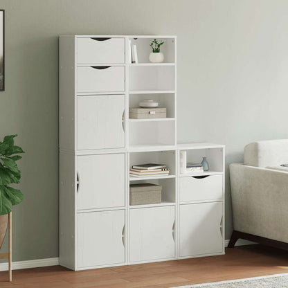 Side Cabinets 5 pcs "ODDA" White 40x24x79 cm Solid Wood Pine