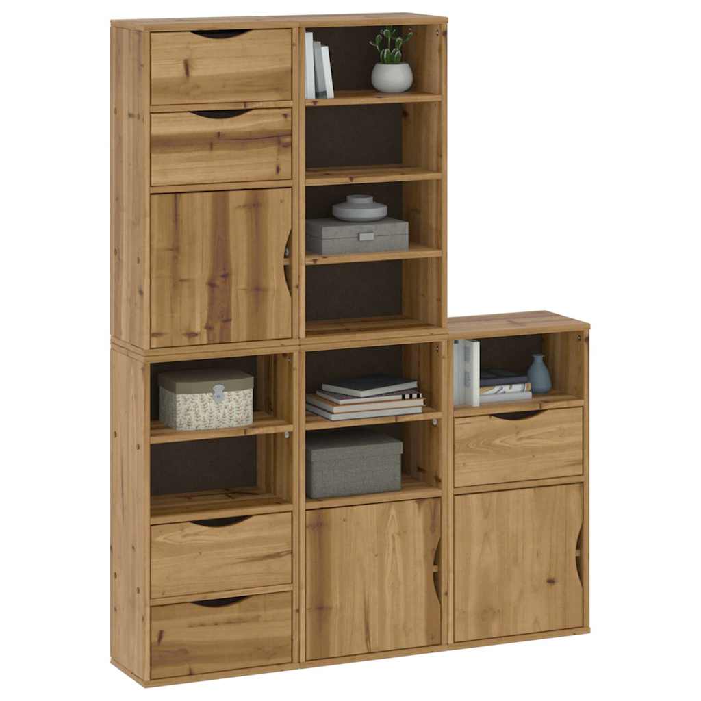 Side Cabinets 5 pcs "ODDA" 40x24x79 cm Solid Wood Pine