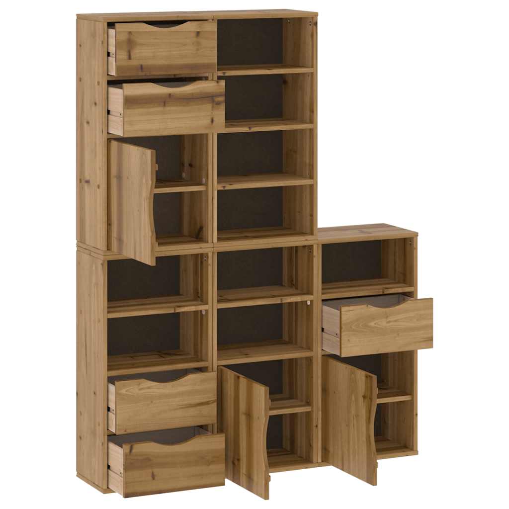 Side Cabinets 5 pcs "ODDA" 40x24x79 cm Solid Wood Pine