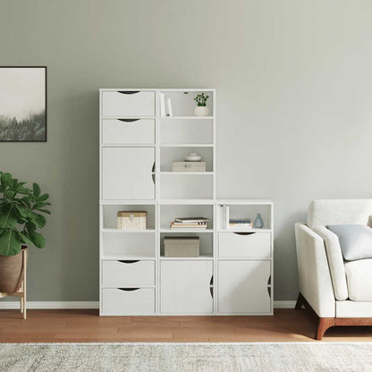 Side Cabinets 5 pcs "ODDA" White 40x24x79 cm Solid Wood Pine