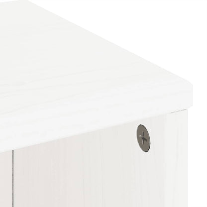 5 Piece TV Units with Storage "ODDA" White Solid Wood Pine