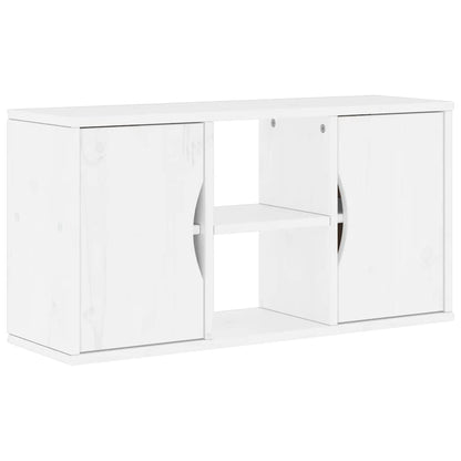 4 Piece TV Units with Storage "ODDA" White Solid Wood Pine