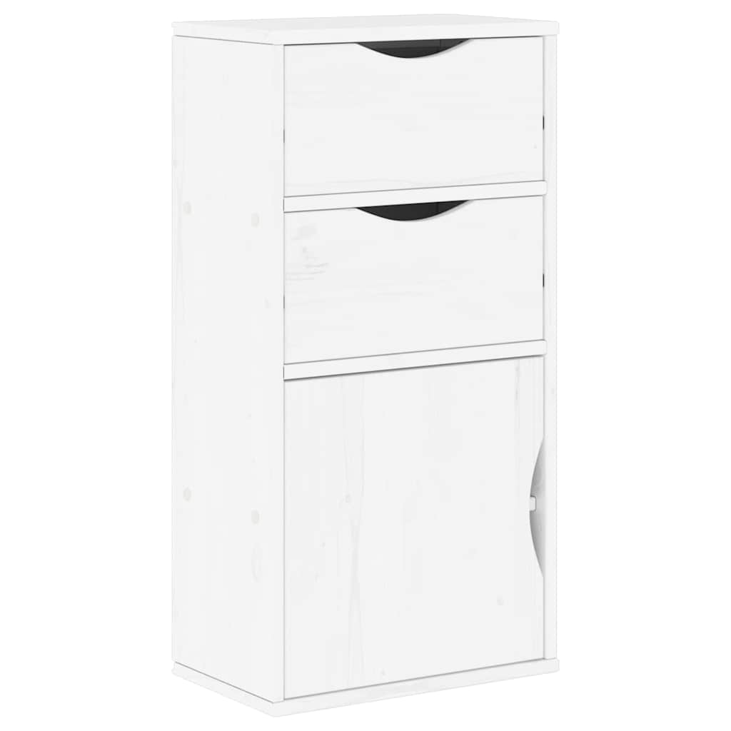 4 Piece TV Units with Storage "ODDA" White Solid Wood Pine