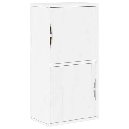 5 Piece TV Units with Storage "ODDA" White Solid Wood Pine