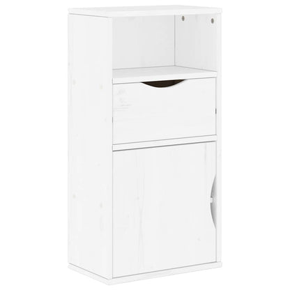 4 Piece TV Units with Storage "ODDA" White Solid Wood Pine