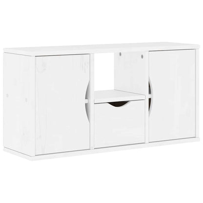 4 Piece TV Units with Storage ODDA White Solid Wood Pine