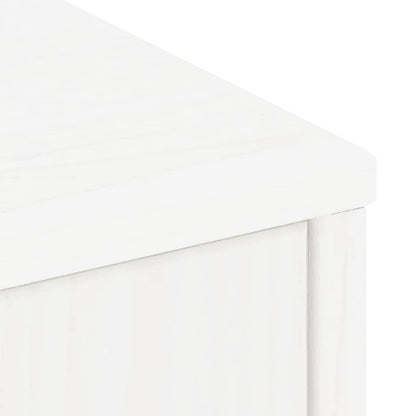 5 Piece TV Units with Storage "ODDA" White Solid Wood Pine