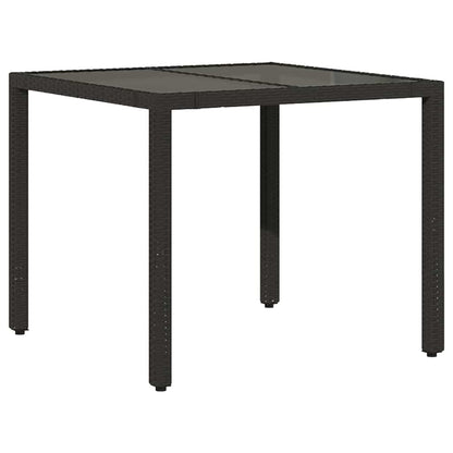 Garden Dining Set 5 pcs Black Poly Rattan