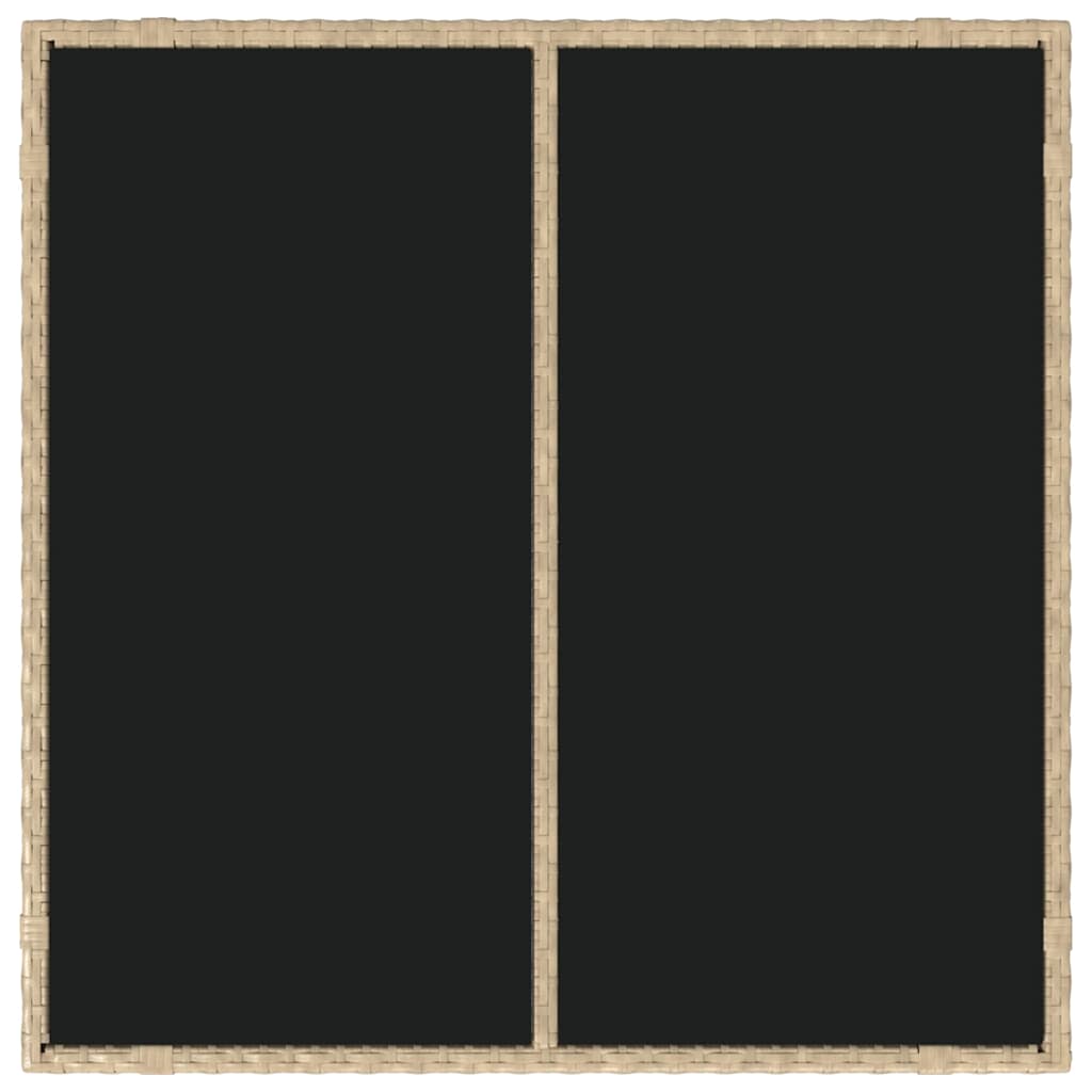 Garden Dining Set 5 pcs Beige Poly Rattan
