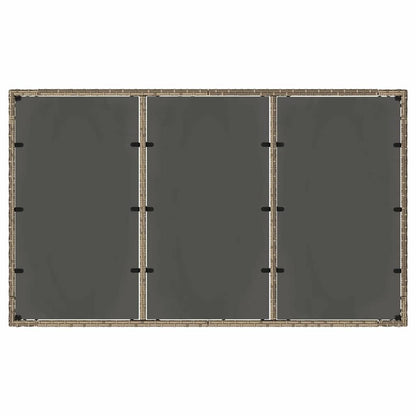 Garden Dining Set 5 pcs Grey Poly Rattan