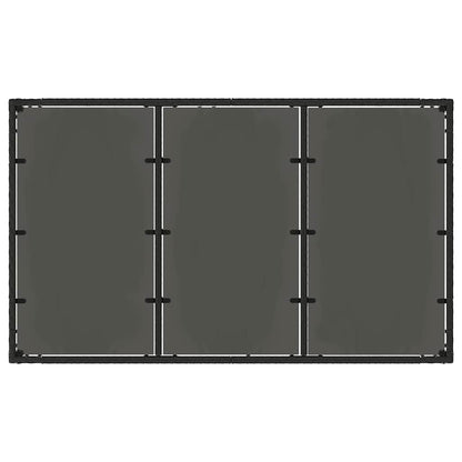 Garden Dining Set 7 pcs Black Poly Rattan